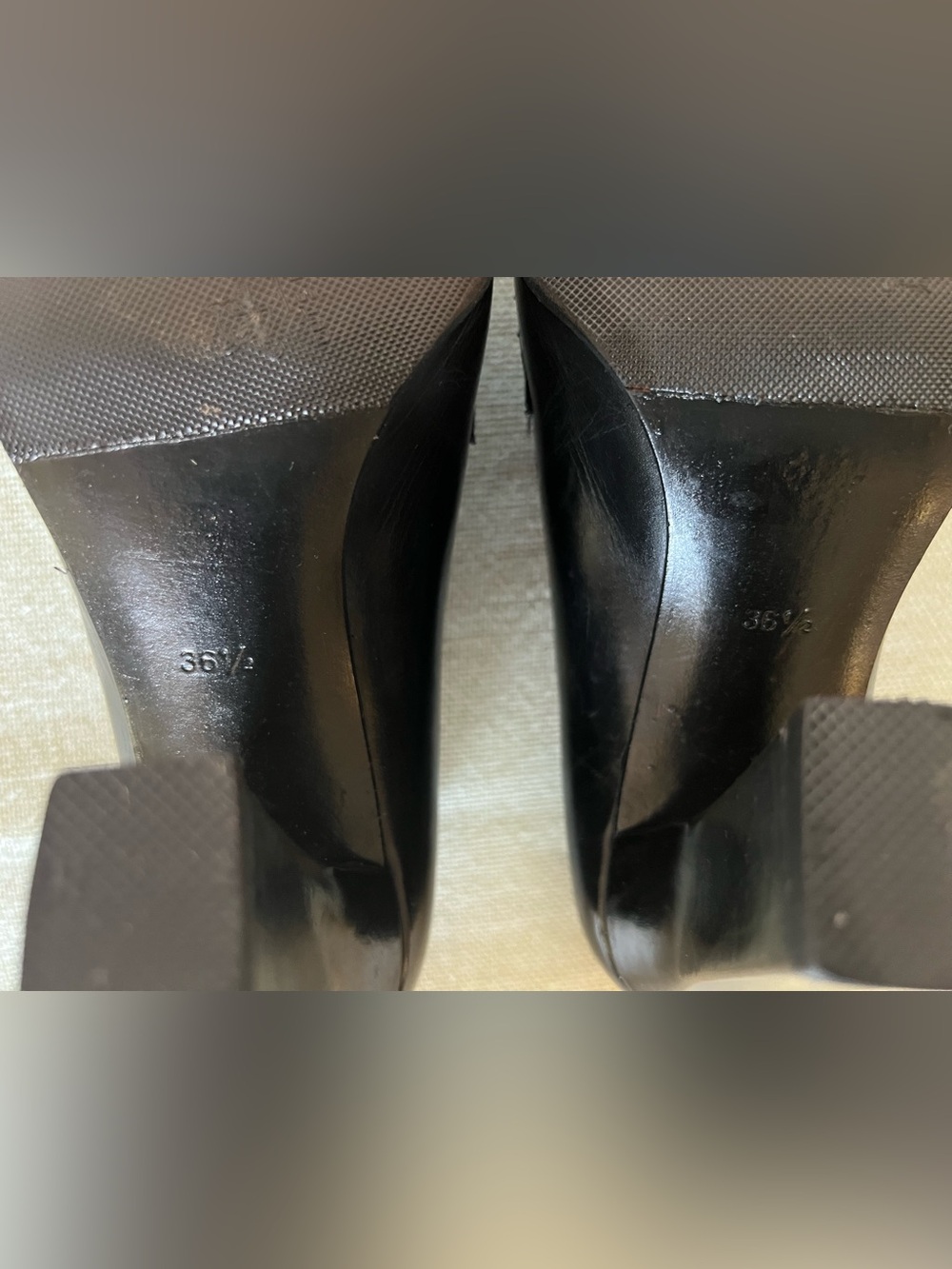 Cesare Paciotti Black Leather Slip-On Heels with Silver Chain Detail in - Picture 6 of 6